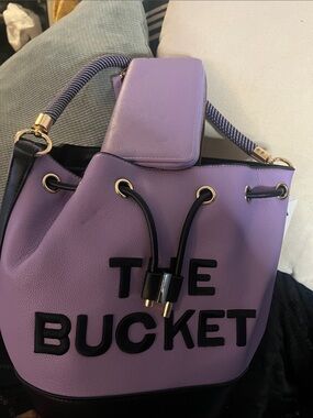 THE BUCKET Purple Drawstring Bucket Bag
